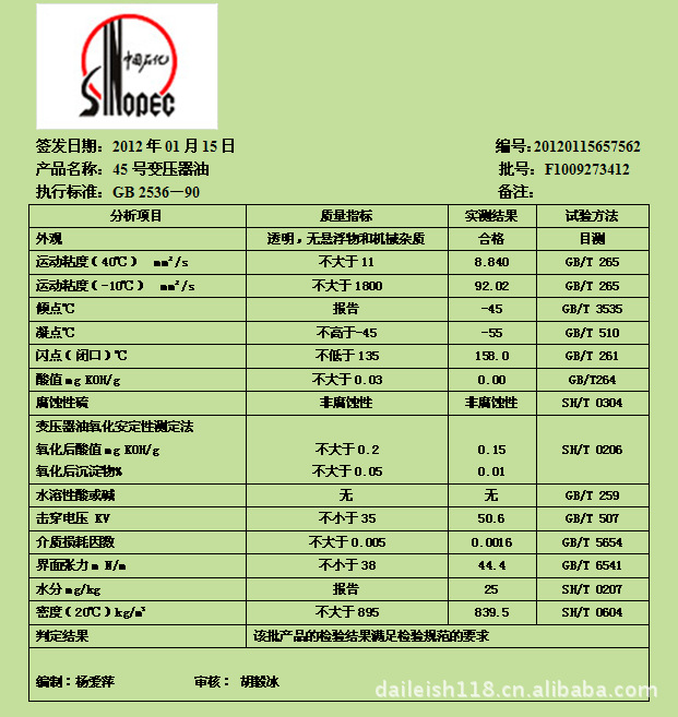 长城润滑油 45 变压器油 低价出售