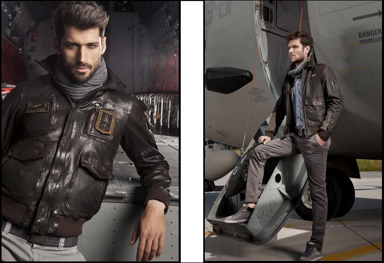 专柜同步复古机车修身皮衣