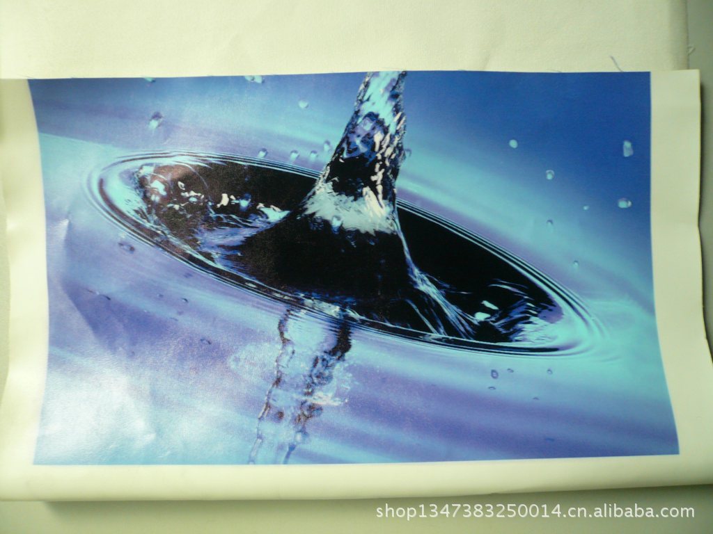 pu皮革局部放大彩印效果