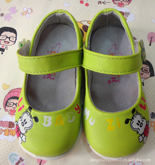 童鞋批发新款时尚宝宝彩色牛筋底,方头,魔术贴宝宝鞋图片_2