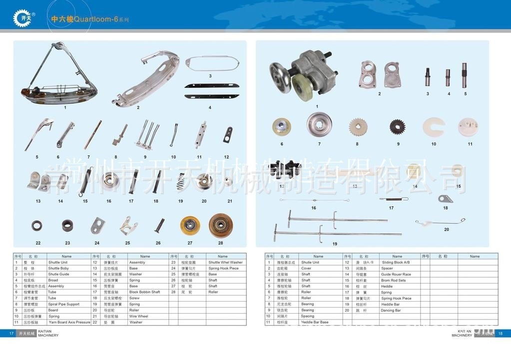 【厂家直销 圆织机配件 中六梭quartloom-6