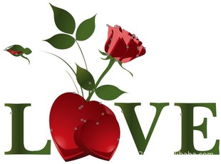 love红玫瑰墙贴 贴纸 电视沙发背景墙贴