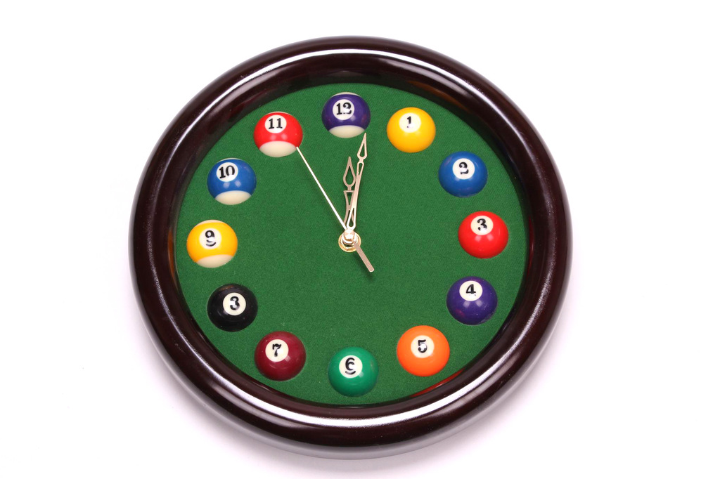 圆形台球时钟/桌球时钟/台球时钟/台球工艺品图片_2
