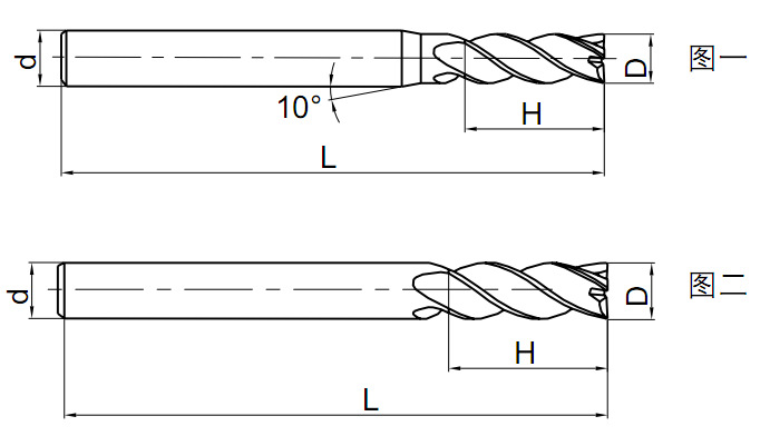 加工gm通用系列四刃直柄平头立铣刀钻石牌立铣刀