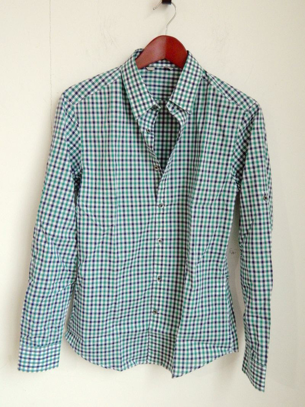 爆款品牌男装绿格子男衬衫