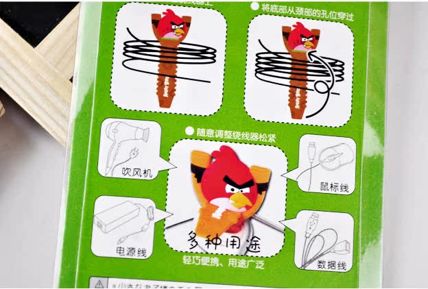 angry birds 愤怒的小鸟绕线器|锯齿式绕线器|耳机卷线器