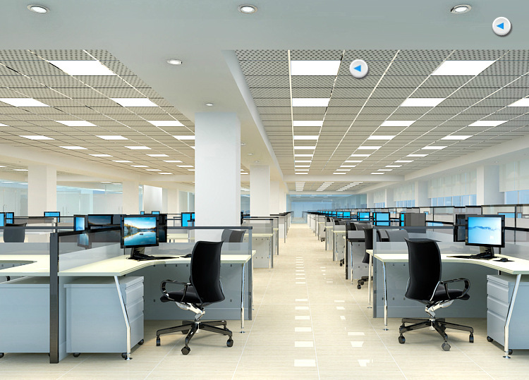 美的照明 t8 电子嵌入式灯盘 亚光2×18w 工程返利