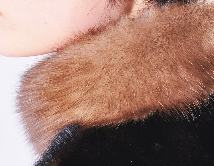 水貂皮草 2012新款 紫貂毛领特价整貂 貂皮大衣中长款 貂绒外套