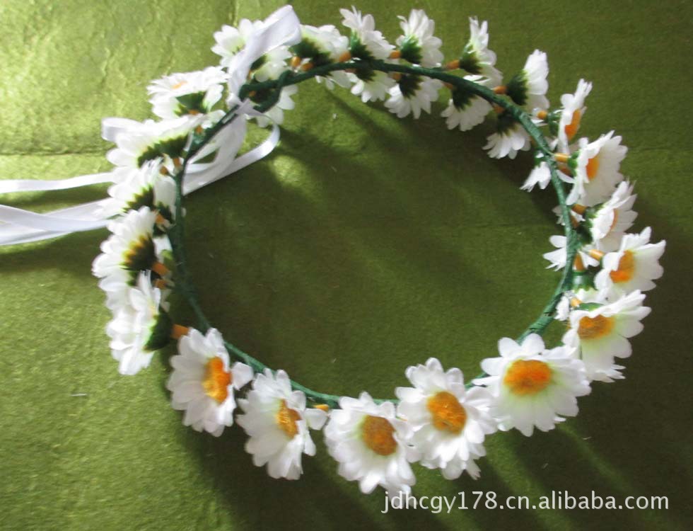淘宝热供新娘花环 菊花花环 聚会头戴花环 儿童写真拍摄道具
