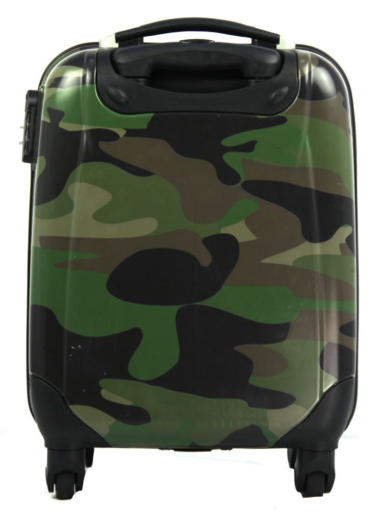 厂家订做 迷彩pc拉杆箱 18寸万向轮行李箱