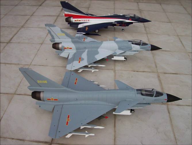 国产豪华版【歼十】玻璃钢 1:12 长1.5米 高1米 零部件可动