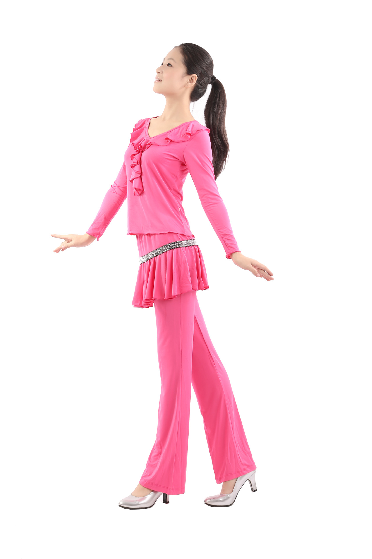 海丽舞蹈服 广场舞服装 新款秋.