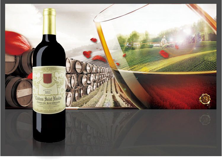 法国进口红酒 圣天使干红 葡萄酒 波尔多 珍藏名庄城堡 特价批发