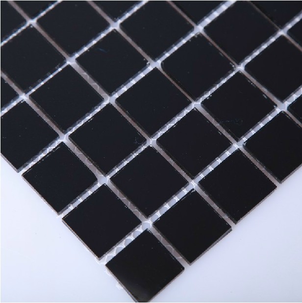 批发镜面马赛克 高档黑色镜面棋玻璃马赛克瓷砖马赛克