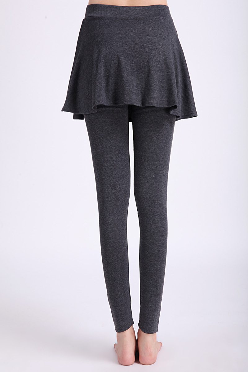 冬新款包臀百褶假两件 加绒加厚 时尚保暖裤 女 打底裤批发