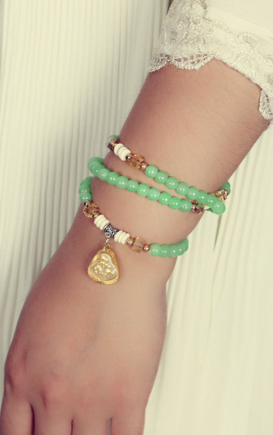 批发爆卖 泰国佛牌手链 水晶 多层串珠佛头时尚手链 女dcsl-26