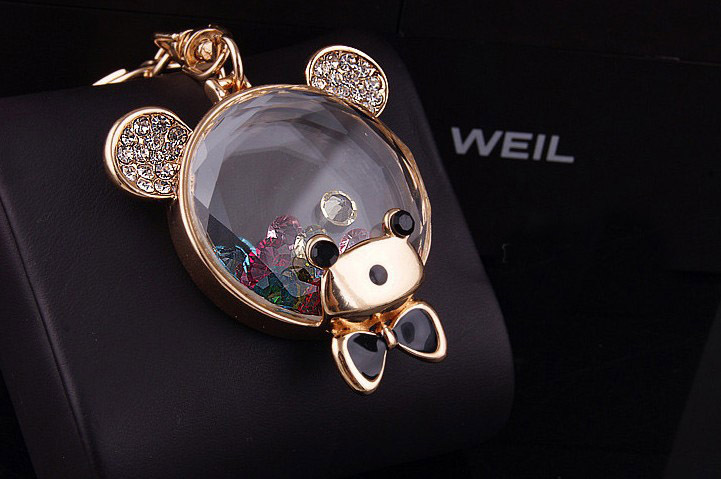 韩国正品彩色水晶小熊汽车钥匙扣 钥匙圈 包包挂件 批发