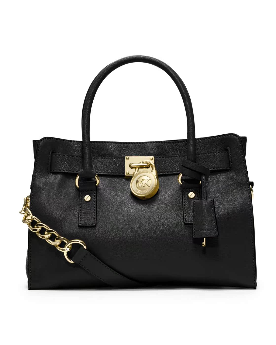 预售新款mk锁头包中号黑色手提单肩斜挎欧美风范混批女包