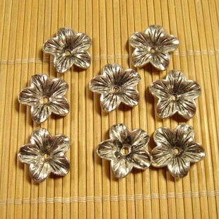 晶壹diy手工材料饰品配件 藏银配件批发藏银花隔珠配件