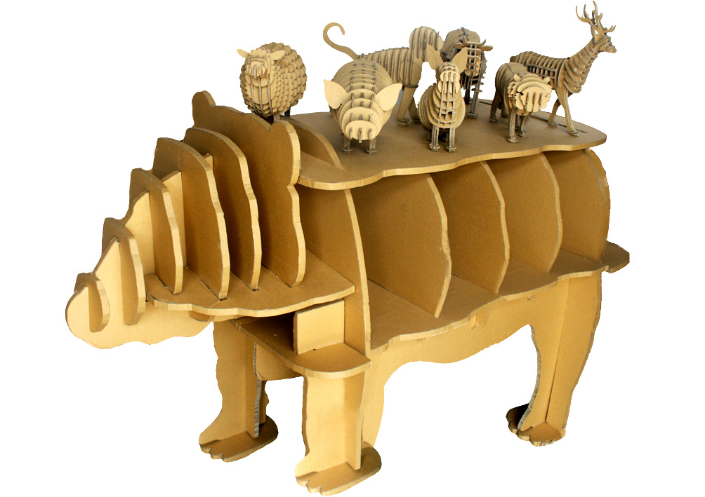 纸质3d立体拼图动物模型 益智玩具 十二生肖猴智力拼图