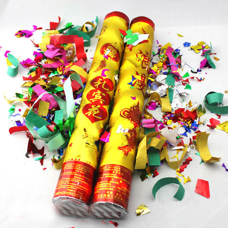 厂家直销喜庆礼宾花婚庆用品结婚手持礼花礼炮烟花60cm礼炮批发