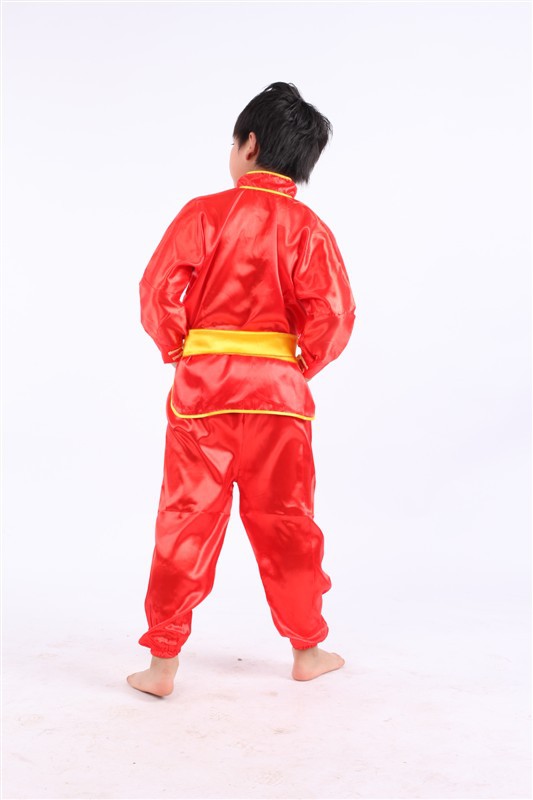 儿童演出服练功服男童武术表演服套装少儿舞蹈服装太极拳服功夫衫