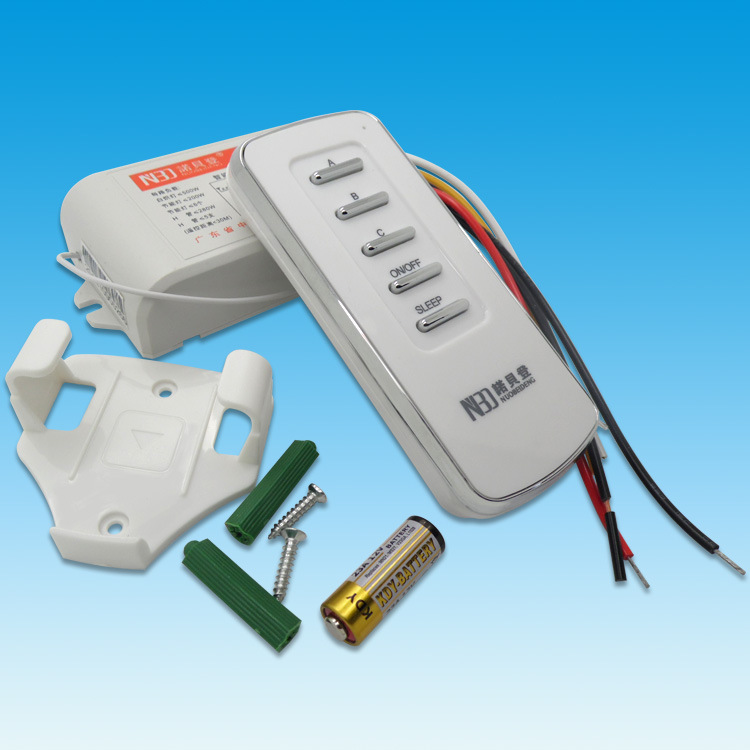 出口型220v三路无线灯具鱼缸遥控开关接收器阻燃可穿墙遥控