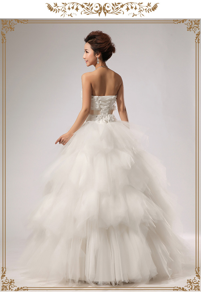 一件代发 2013新款very wang 新款发布褶皱 抹胸时尚婚纱hs268