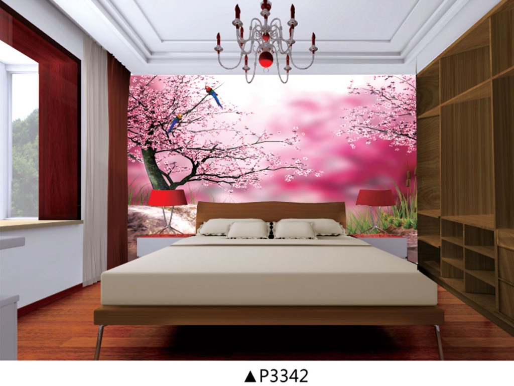 高档时尚卧室床头背景壁画 厂家直销供应 优质品格