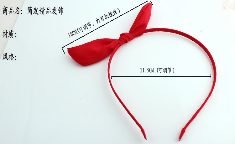 韩国饰品 可爱淑女雪纺兔子耳朵蝴蝶结发箍 发饰 头饰