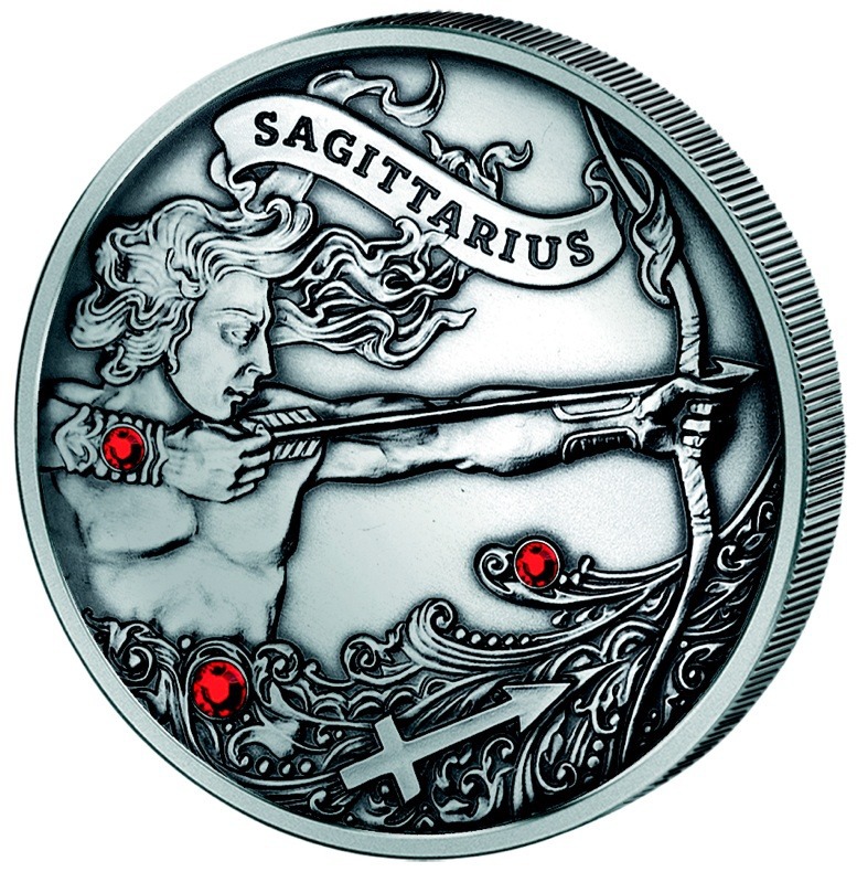 纪念币 白俄罗斯 星座艺术银币 射手座