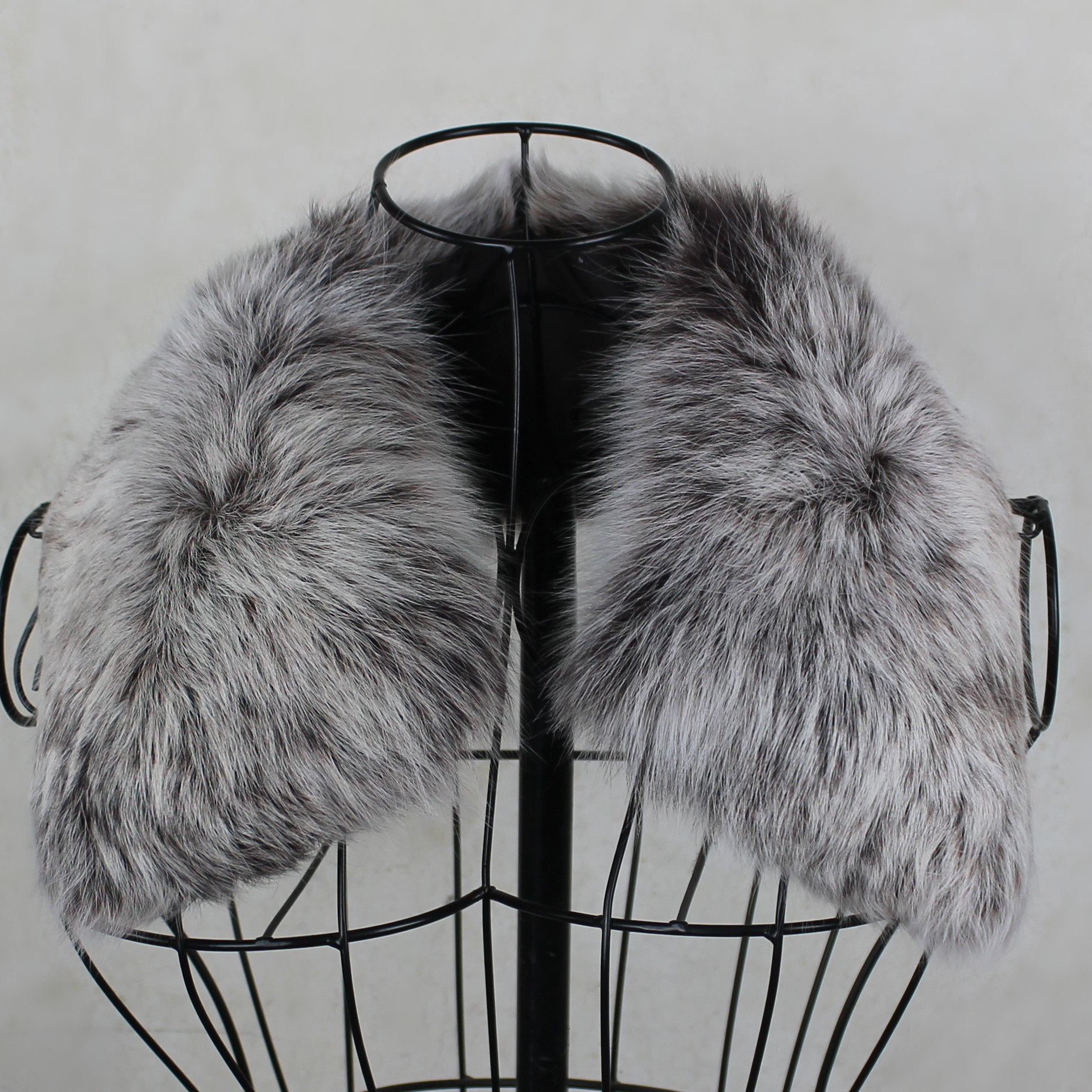 雪兔毛领 方领yyj/长毛兔领子双色喷色草上霜订做雪兔相关制品