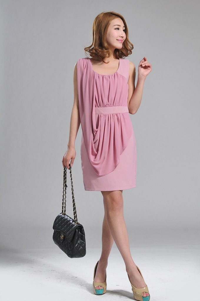 服装鞋帽箱包,钟表眼镜 女装 连衣裙 a-21欧美夏款雪纺无袖瑞丽小礼服