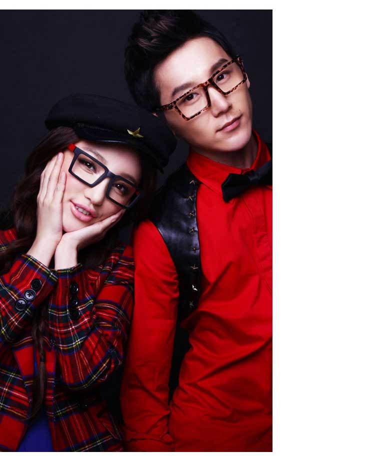 2013韩版 情侣倒梯形眼镜框 青春时尚潮流明星彩腿方形镜架23