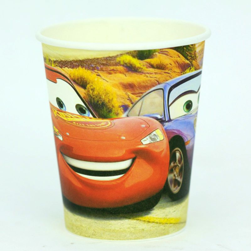 儿童生日派对主题纸杯汽车总动员 图案纸杯餐杯饮料杯party用品