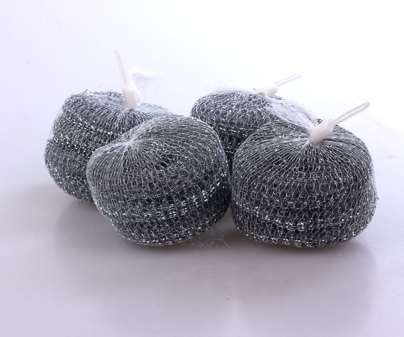 厂家直销 金属钢丝球 清洁球洗碗锅刷 不锈钢3只装 不伤手