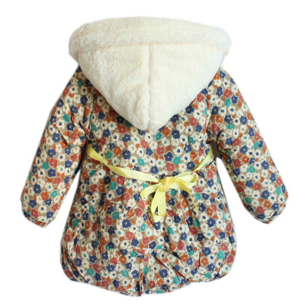 外贸童装韩版女童加厚翠花棉衣棉袄加绒棉服