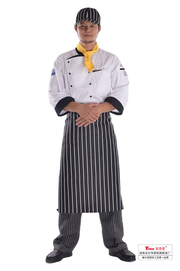 2013秋冬新款长袖厨师服工作服 高档酒店西餐厅厨师制服工作服