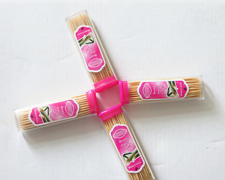 牙签厂批发 4个袋装便携式竹骨牙签 竹制牙签外出必备 美观方便