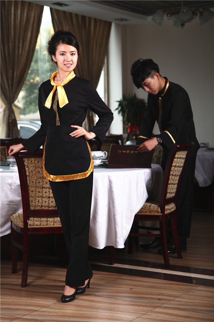 量身定制 高端酒店职业制服 星级酒店服务员服装 中餐厅服务咨客