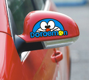 n-525 多啦a梦 卡通机器猫 叮当猫 反光汽车贴纸 后视镜一对装