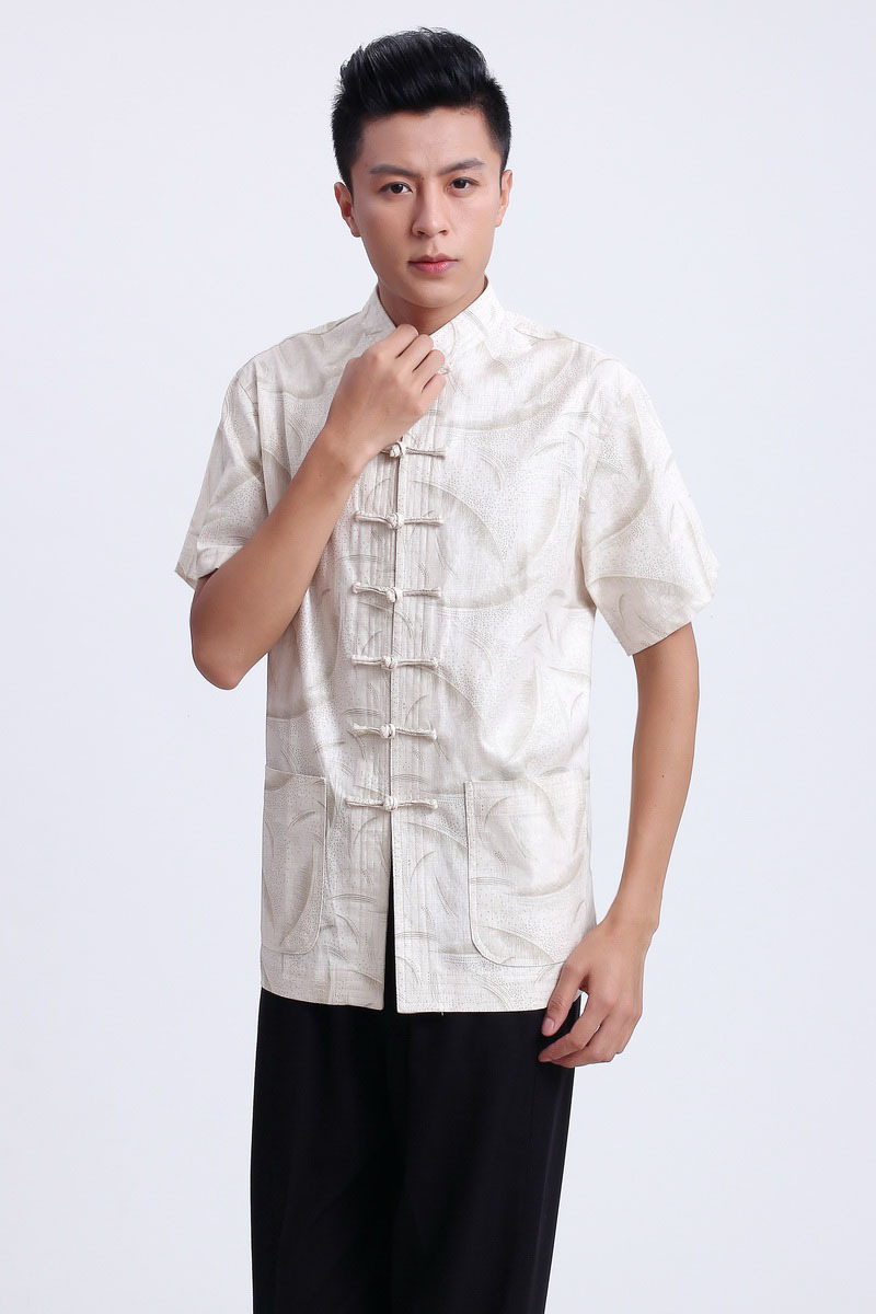 批发短袖唐装2372-1款民族男装演出服装工作服传统服装中式服装