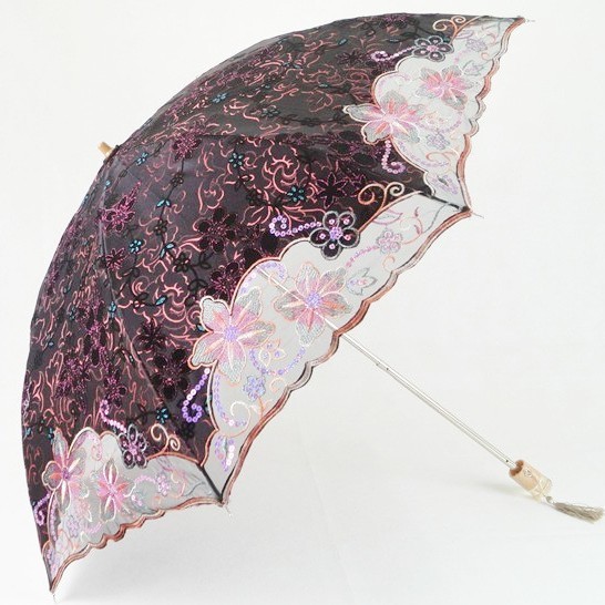 厂家生产直销三折超轻绣花伞之凤舞天骄