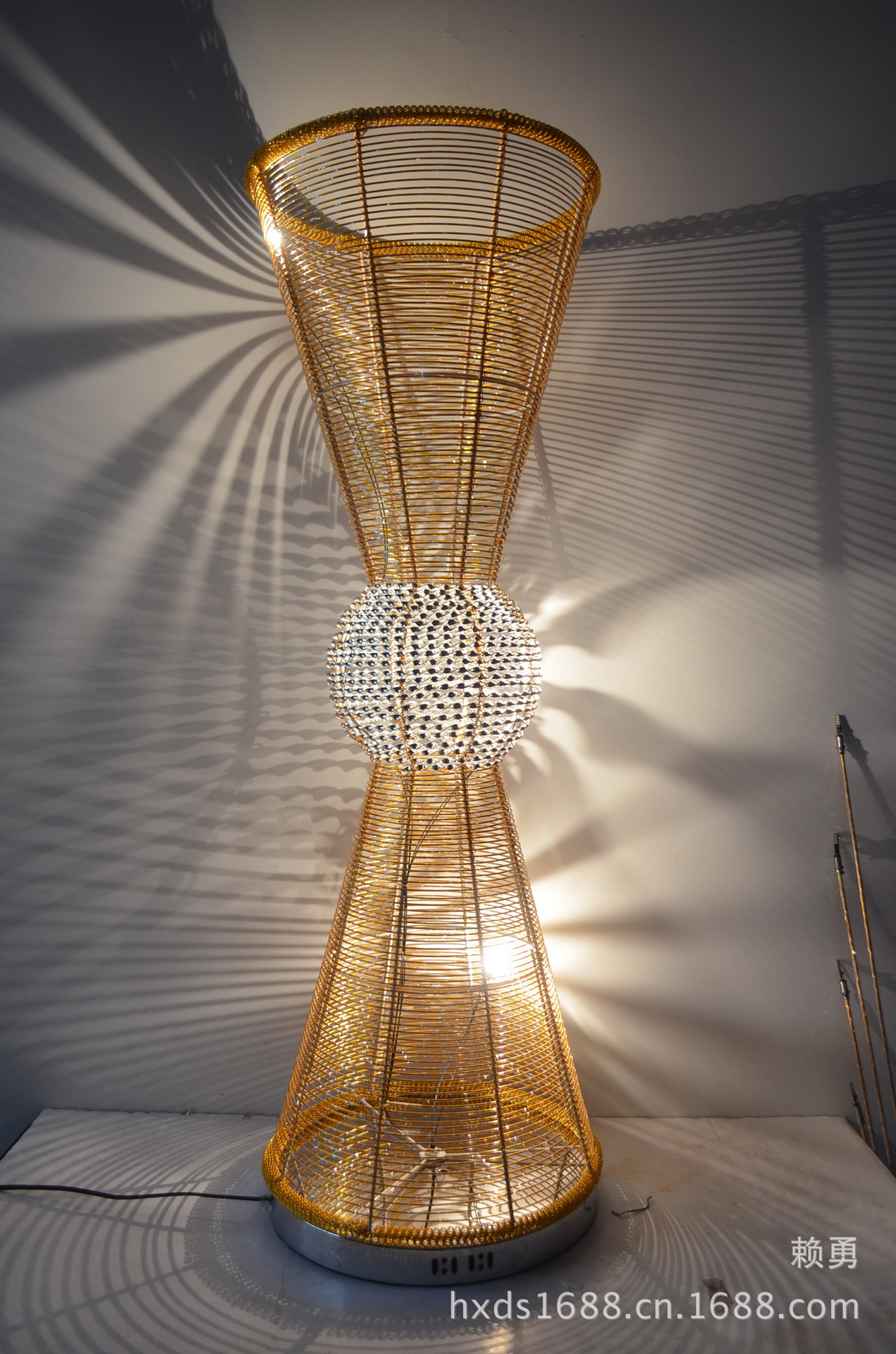 酒店工程装修灯具宴会厅灯饰定制酒店工程落地铝线灯高档铝丝灯