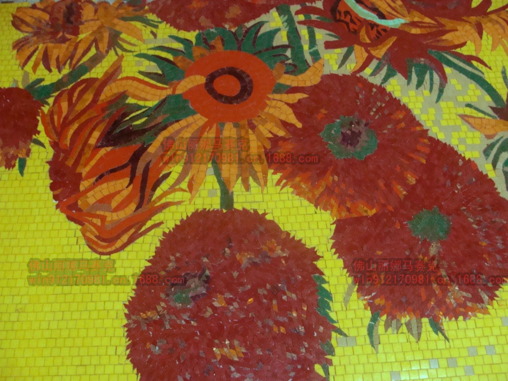 【丽娜马赛克 梵高剪切画 镶嵌画】价格,厂家,图片,釉面内墙砖,佛山市
