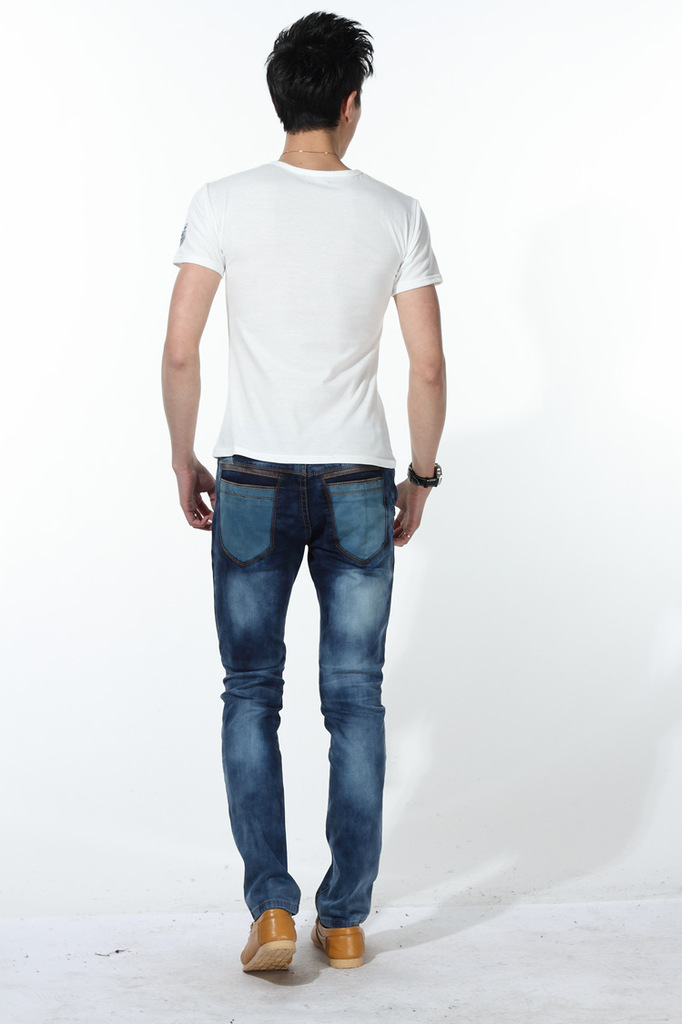 夏季简约时尚漂白水洗个性气质男人牛仔裤 厂家批发 760