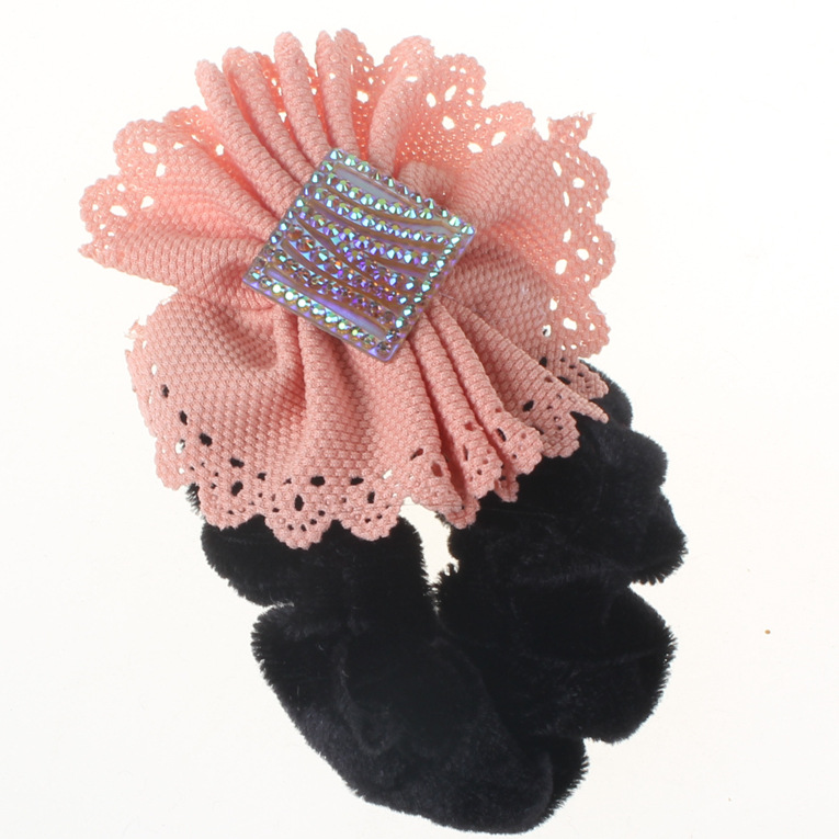 玉米粒满天星绒布头花 女士头扎 2元店批发 两元超市货源