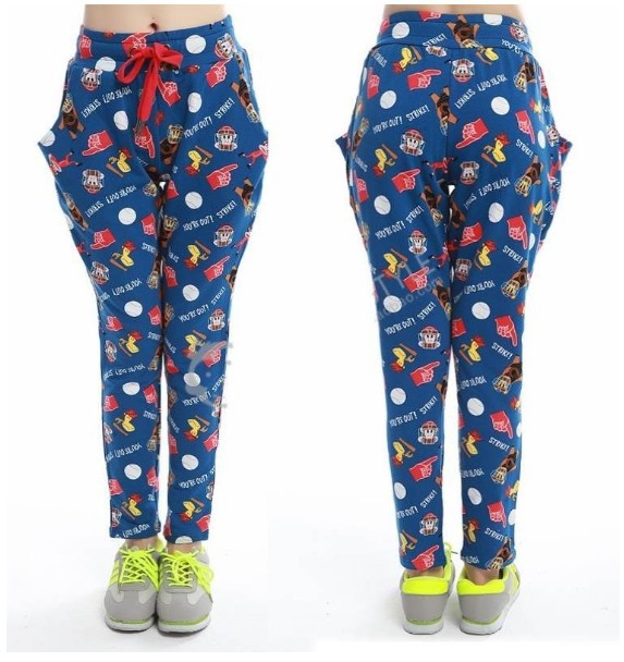 大嘴巴猴大嘴猴全身印花猴子休闲大码哈伦长裤