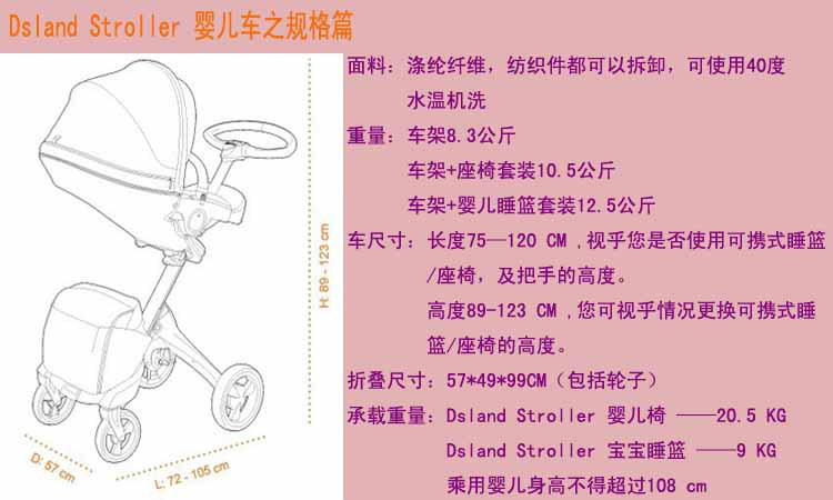 厂家批发迪士兰高景观婴儿推车 专利产品 好孩子必备童车