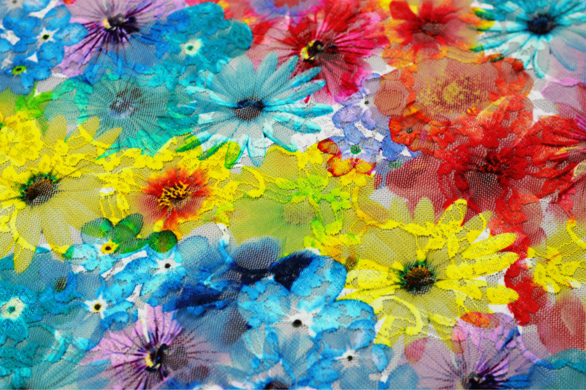 数码喷墨印花 蕾丝印花 锦氨网布数码印花 锦氨提花网布